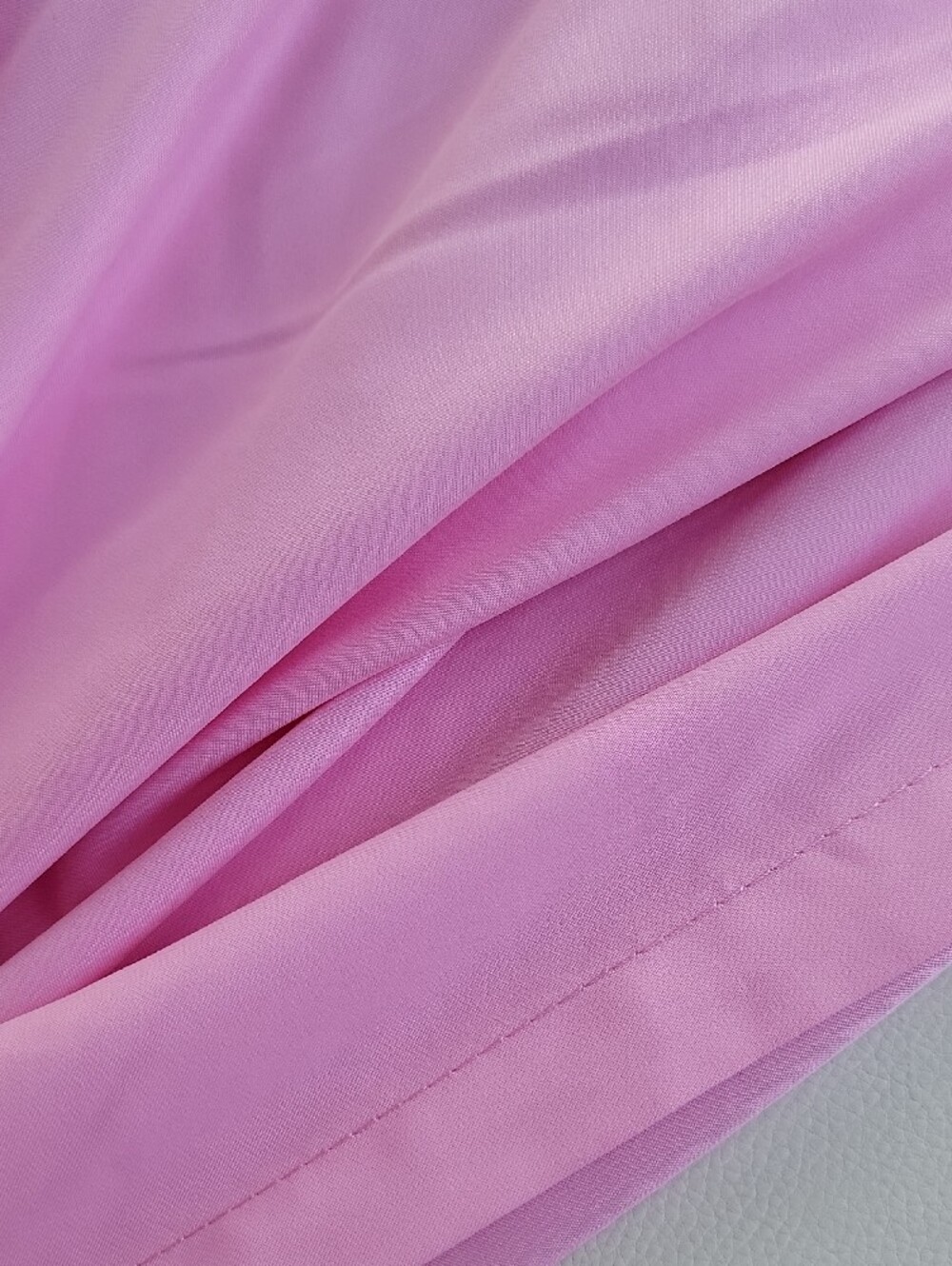 Pink Ruffled Window Curtain Panel-Handmade-New - Picture 3 of 9